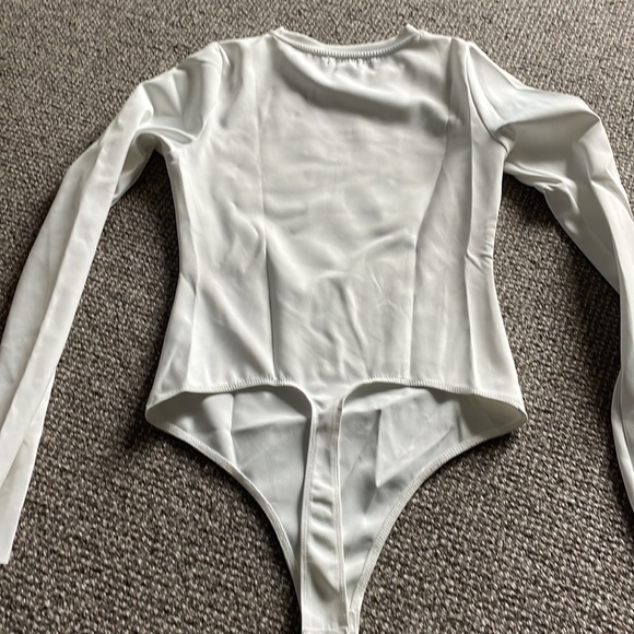 Good American thong bodysuit white Sz M - Picture 3 of 4